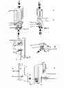 Fig. 07 - Convertible furniture system base and modular applications including armchairs, tables, and storage cabinets