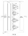 Fig. 10 - Two dimensional quad integrated power combiner for RF power amplifiers