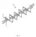 Fig. 02 - First and second differential transmission lines where the second transmission line includes bent portions to surround the first transmission line