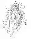 Fig. 13 - Disk drive suspension with microactuator elements on respective slider sides and damper member on gimbal portion away from dimple