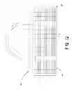 Fig. 13 - Method of fabrication of a weave of material strips within a metal mesh