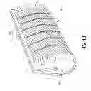 Fig. 14 - Method of fabrication of a weave of material strips within a metal mesh