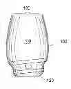Fig. 01 - Tilted grooved beverage drinking container