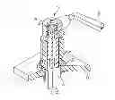 Fig. 01 - Faucet handle with valve cartridge parallel to mounting surface