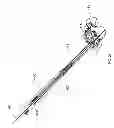 Fig. 16 - Minimally invasive spine surgery instruments: guide wire handle with a guide wire locking mechanism