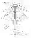 Fig. 05 - Solar-powered pulley-assisted umbrella having simultaneously and oppositely movable top-and-bottom weighted brackets