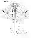 Fig. 06 - Solar-powered pulley-assisted umbrella having simultaneously and oppositely movable top-and-bottom weighted brackets