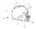 Fig. 01 - PROTECTIVE HELMET CONFIGURATION WITH INTEGRATED FACE MASK WITH SMOOTH TRANSITION ATTACHMENT
