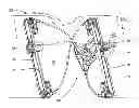 Fig. 01 - Window regulator module having carrier plate forcing arcuate rails to acquire helical twist