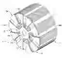 Fig. 01 - Radially embedded permanent magnet rotor having magnet retention features and methods thereof