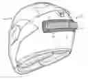 Fig. 01 - Helmet-mounted motorcycle rider visualization device