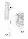 Fig. 02 - Applicator for applying a composition to the eyelashes and including supports fastened to a stem