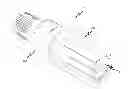 Fig. 01 - Electrical connector having a pre-molded and an over-molded material