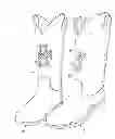 Fig. 01 - Cowboy boots with interchangeable inlay for the purpose of changing colors of design