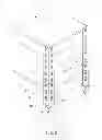 Fig. 03 - Supporting base for stabilizing an angle iron post of a cabinet