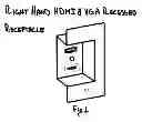 Fig. 30 - HDMI, VGA, Component, & Coax recessed receptacles