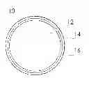 Fig. 01 - Multi-layer cover dual core golf ball having a high acid casing and low gradient center