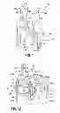 Fig. 10 - Dispensing assembly and method using snap engagement of a mixer and a cartridge