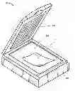 Fig. 01 - Scanning device having a bed cover including a pattern of repeated design elements