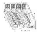 Fig. 01 - Electronic module, guide rail of such a module and circuit board intended to be slotted into such a module
