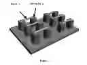 Fig. 02 - Method for forming microelectrode-pair arrays on silicon substrate surface with hydrophobic silicon pillars