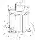 Fig. 01 - Cooled flywheel apparatus having a stationary cooling member to cool a flywheel annular drive shaft