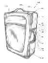 Fig. 01 - Luggage panel with integrated carry handle for soft-side type luggage cases