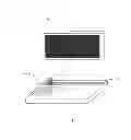 Fig. 02 - Flat panel electronic device, auxiliary heat-dissipating means thereof and assembly of both