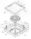 Fig. 01 - Floor drain with detachable cover and method of using