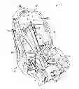 Fig. 01 - Child safety seat with height adjustable harness