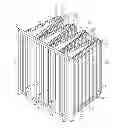 Fig. 01 - Reverse V-cell or minipleat filter with pleat pack mechanically sealed