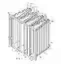 Fig. 03 - Reverse V-cell or minipleat filter with pleat pack mechanically sealed