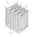 Fig. 06 - Reverse V-cell or minipleat filter with pleat pack mechanically sealed