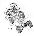 Fig. 12 - Articulated riding lawn mower including distributed battery system