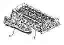 Fig. 01 - Exhaust manifold and diffuser integrated cylinder head