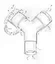 Fig. 01 - Three way oxygen therapy connector for administering nebulized medication
