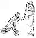 Fig. 01 - Golf push cart rangefinder stabilizing unit