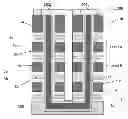 Fig. 01 - Three dimensional NAND device and method of charge trap layer separation and floating gate formation in the NAND device