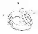 Fig. 01 - User gesture input to wearable electronic device involving outward-facing sensor of device