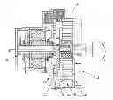 Fig. 01 - SCROLL-TYPE VOLUME DISPLACEMENT APPARATUS WITH AN ORBITING THRUST BEARING