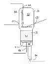 Fig. 01 - Counter-current fluidized bed reactor for the dehydrogenation of olefins