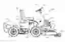 Fig. 01 - Riding lawn mower including battery powered cutting system