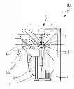 Fig. 01 - Flexographic printing unit with knee lever system and narrow web label printing press having at least one flexographic printing unit