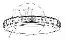 Fig. 01 - Ring with outer markings/segments for setting gemstones