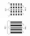 Fig. 03 - Schottky structure employing central implants between junction barrier elements