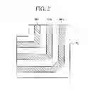 Fig. 22 - Semiconductor device including two groove-shaped patterns that include two bent portions