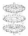 Fig. 01 - Permanent magnet machine having rotor and stator with magnetic surfaces of alternating ridges and valleys