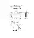Fig. 08 - Disk-shaped bullet, bullet case and firearm with rectangular barrel for disk-shaped bullet