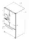 Fig. 01 - Refrigerator with icemaker chilled by thermoelectric device cooled by fresh food compartment air