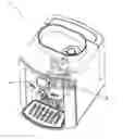 Fig. 01 - Brewing device with control of the amount of grounds by a flow meter and coffee maker comprising such a device